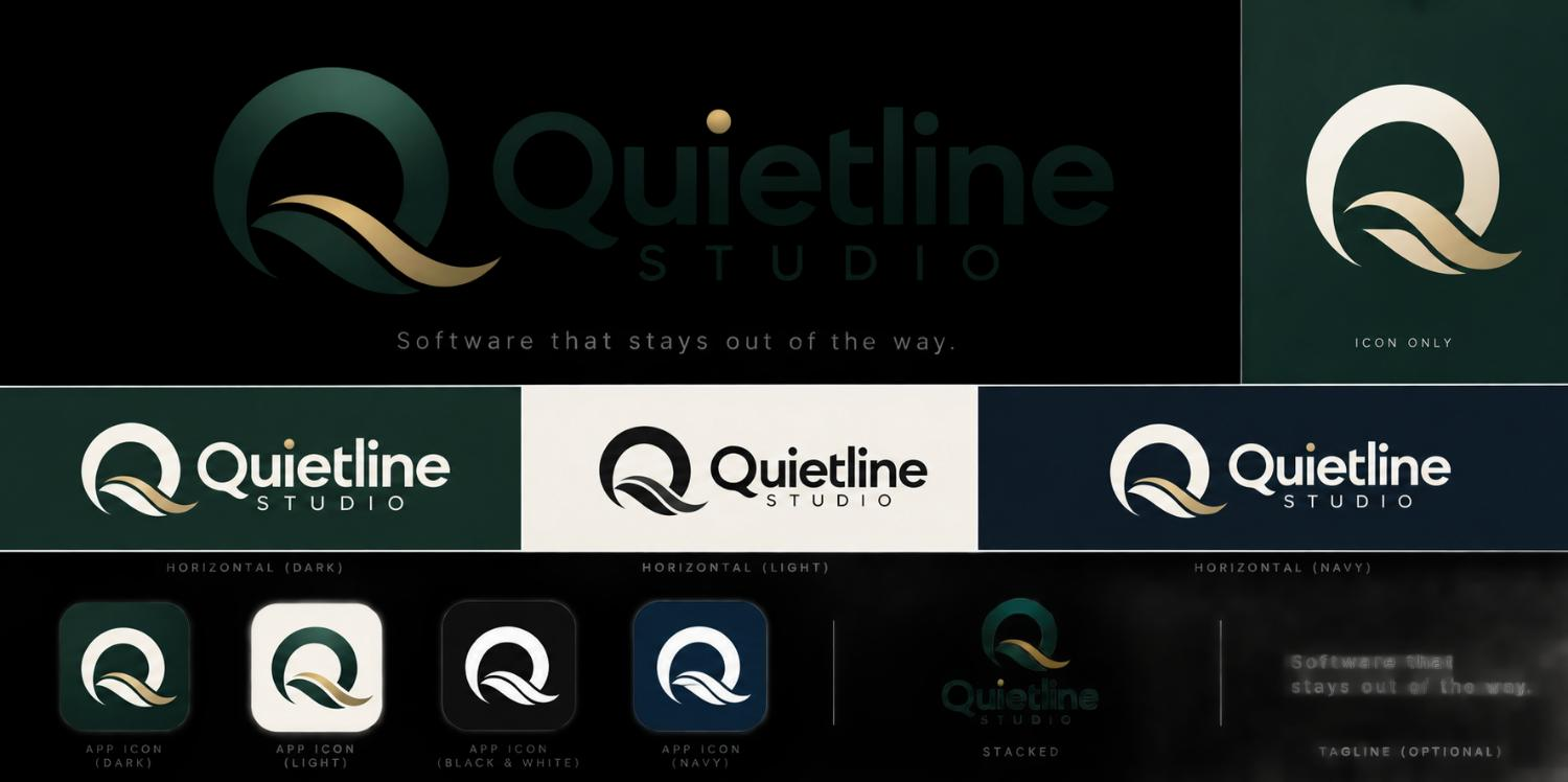 Quietline Studio logo system